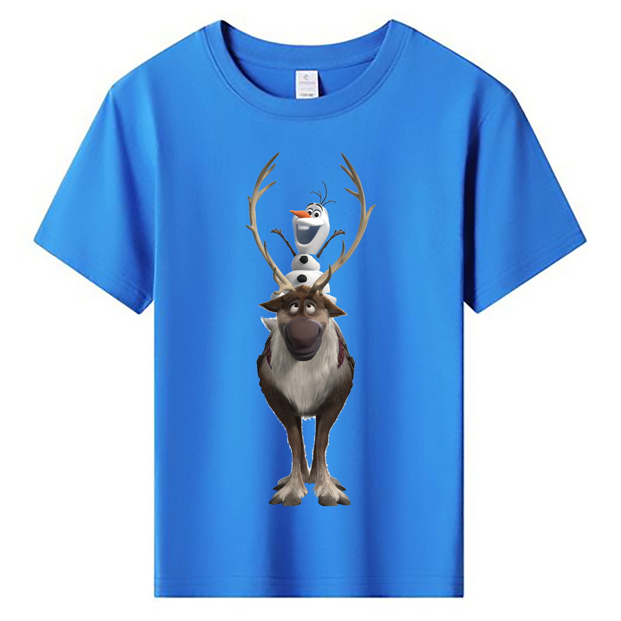 （画像用） アナと雪の女王 アンナ エルサ Frozen Anna Elsa 綿100％キッズTシャツ（フロントプリント）